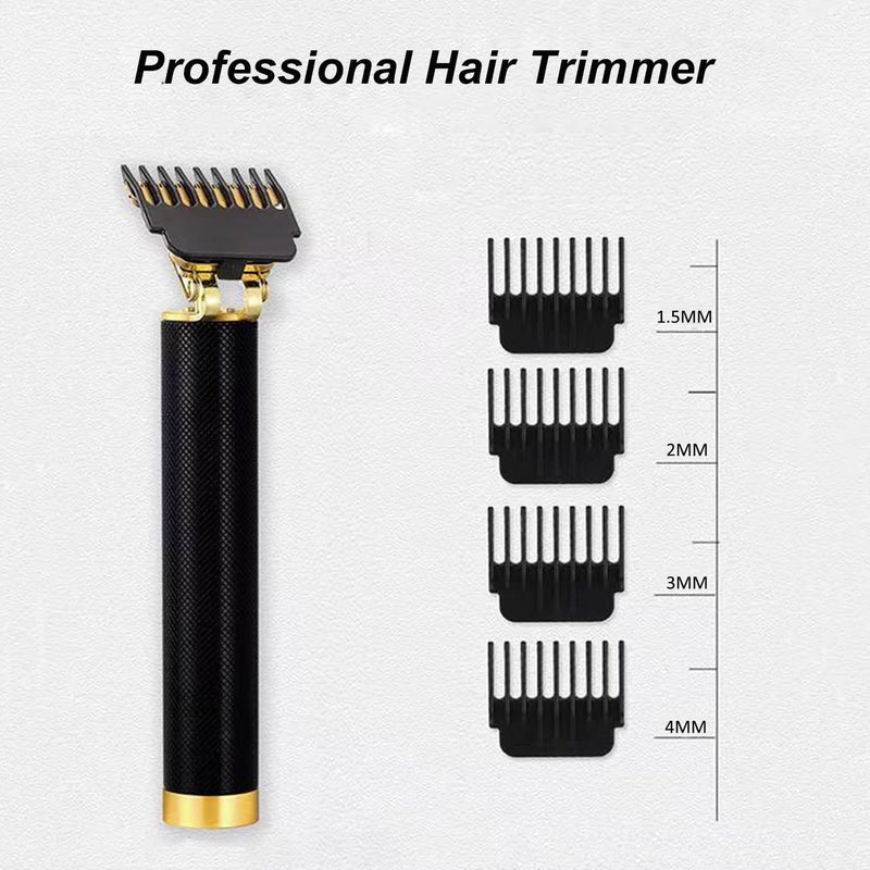 PXLISIE Professional Cordless Hair Clipper and Trimmer for Men, T Blade Zero Gapped Rechargeable Beard Shaver, Hair Cutting Kit With Ear Spoon Tool Set, Black - Image 3